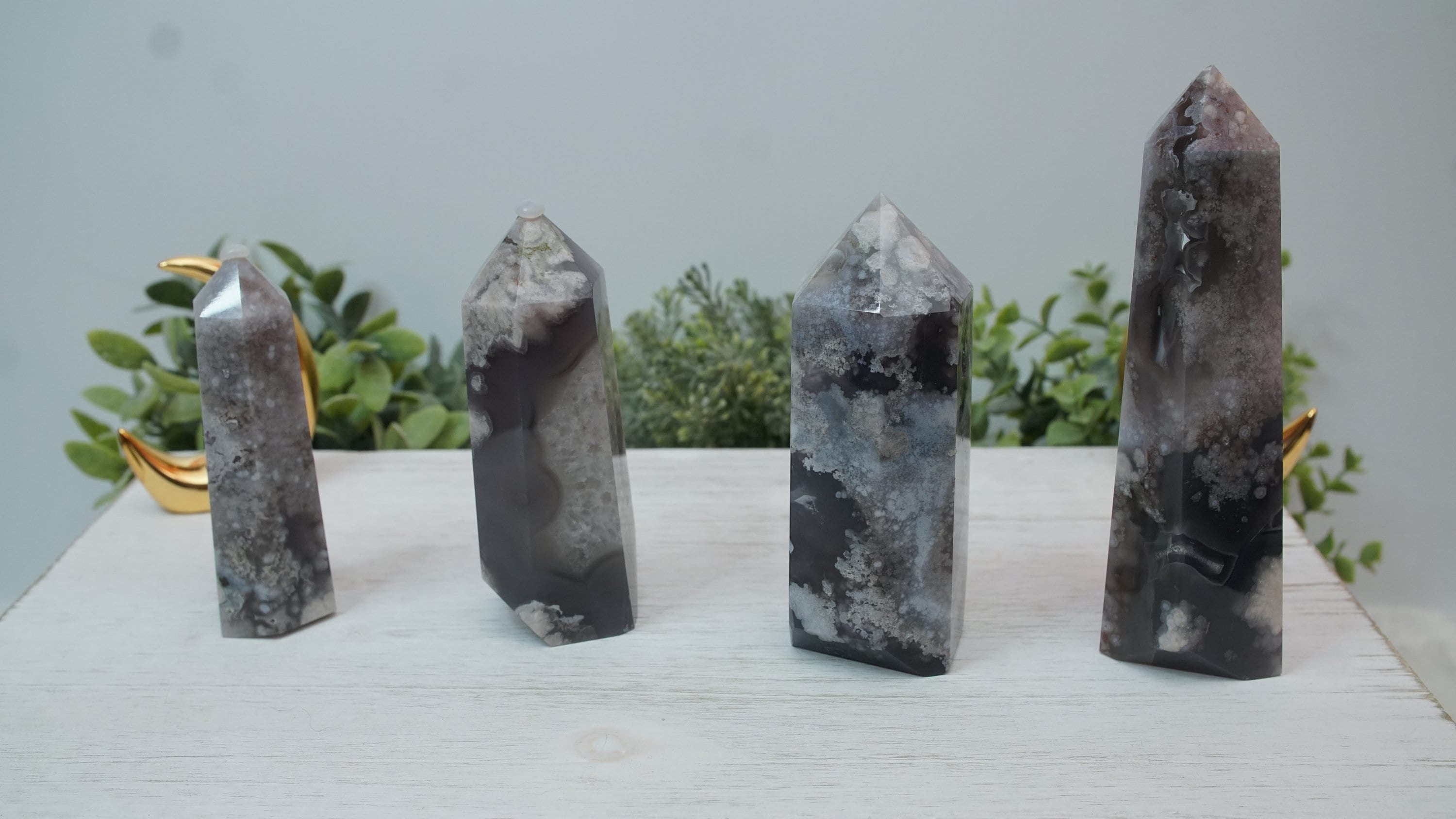 黒花瑪瑙　タワー　天然石 黒花瑪瑙タワー | 高品質 | 米国販売業者 - Etsy 日本