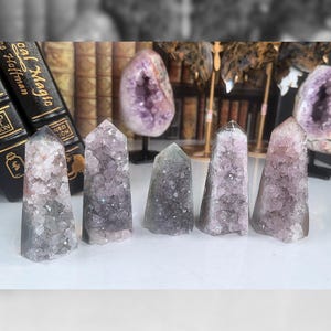 High Quality Amethyst Mini Tower Crystal Cut Base | High Quality | US Seller