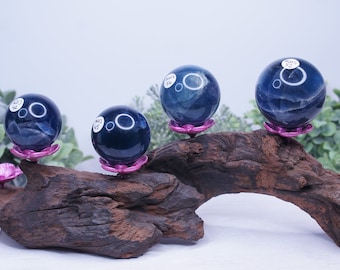 Bella sfera di fluorite blu acqua / Alta qualità / Venditore negli Stati Uniti
