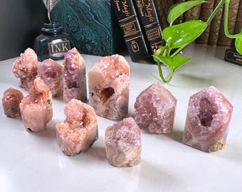 Torre di cristallo di agata diaspro ametista rosa drusa / Venditore USA