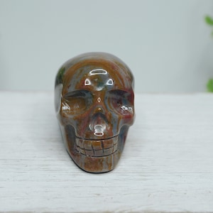 Ocean Jasper Orbicular Jasper Crystal Skull Carving Madagascar