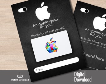 Titular de la tarjeta de regalo APPLE DESCARGA DIGITAL Gracias maestro, empleado, amigo, idea de regalo de tarjeta de cumpleaños familiar