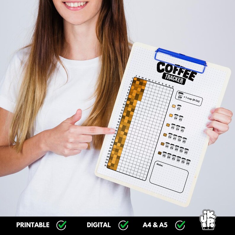 Coffee Tracker Printable | Caffeine Journal | Daily Coffee Log ...