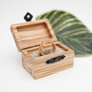 Wooden jewelry for women and men - 8 mm ring made of real wood - olive wood jewelry ring - wooden ring gift idea - fablano