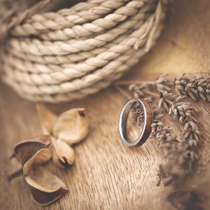 Bague en bois pour hommes et femmes, bague en bois argent avec boîte à bagues fablano alliances en bois bague de fiançailles en bois bagues de bijoux en bois pour femmes bagues pour hommes image 4