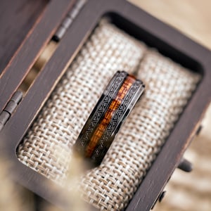 Wooden ring men & women wooden ring black fablano – wooden wedding rings – engagement ring wood – wooden jewelry rings women – black rings men