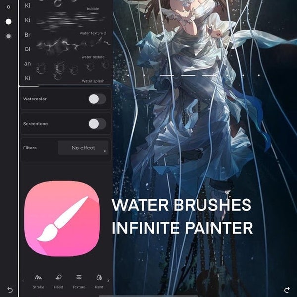 33 pennelli ad acqua per Infinite Painter