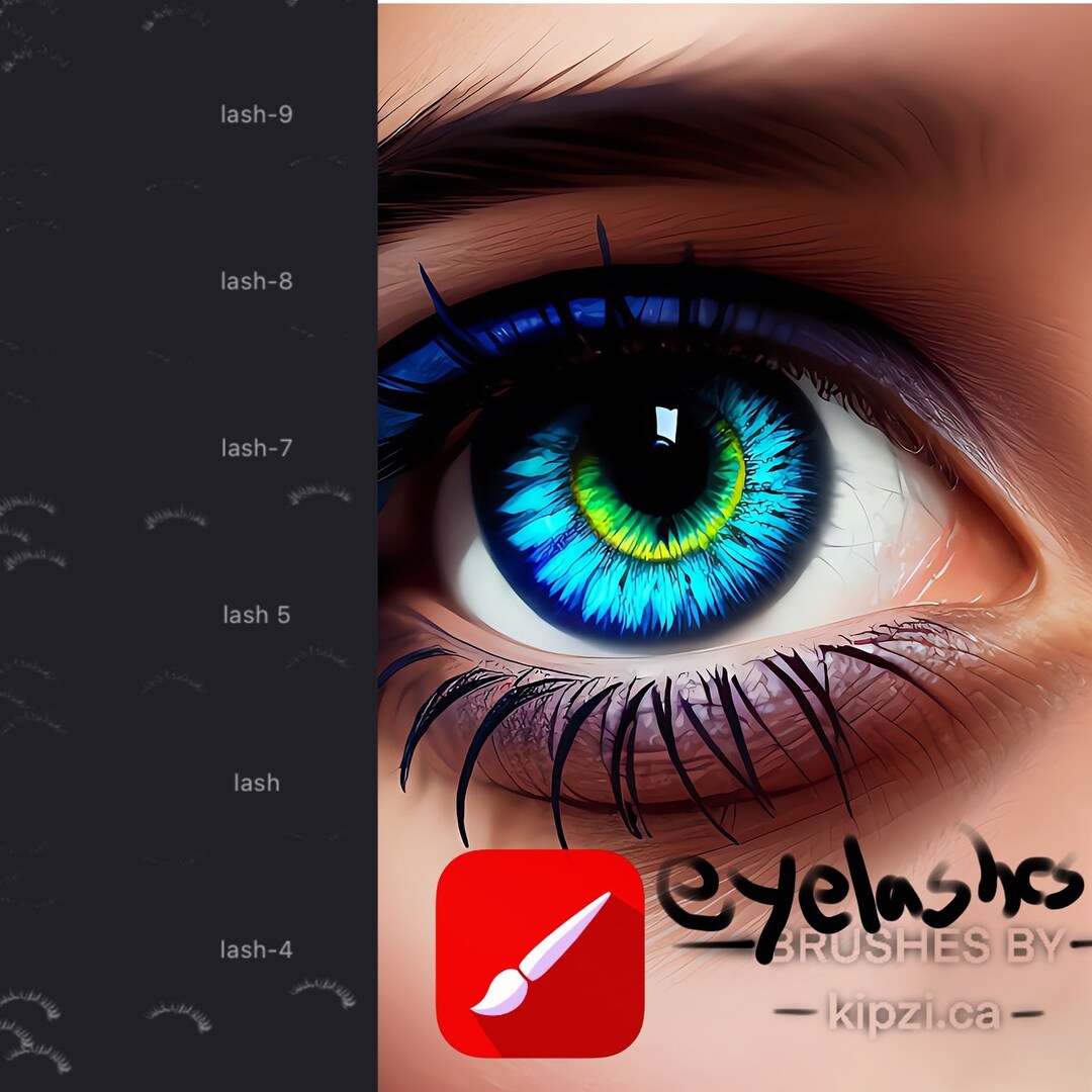 30 Lashes and Eye Stamps for Infinite Painter Etsy