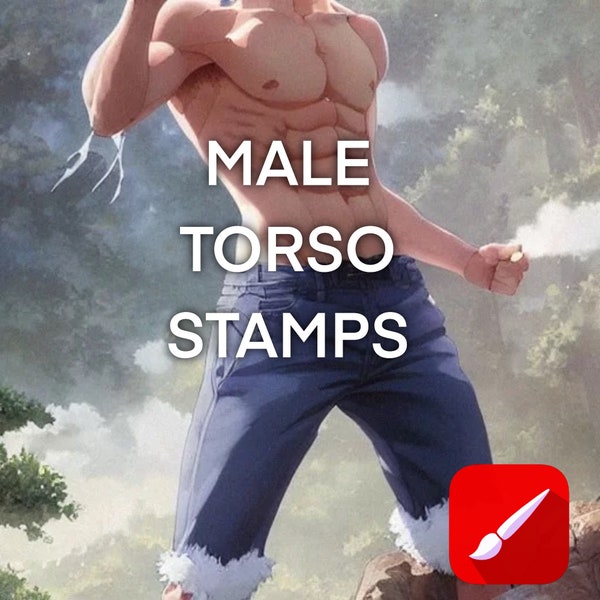 40 male torso stamps for infinite Painter
