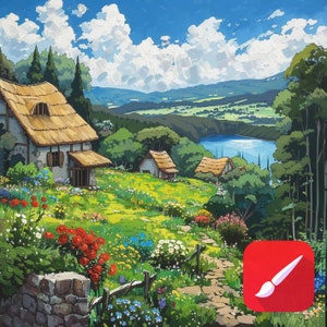 70 Ghibli style brushes for infinite Painter