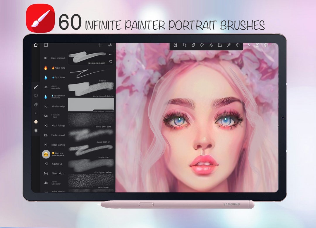 80 Portrait Brushes for Infinite Painter Etsy