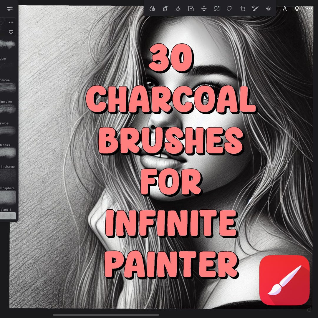 30+ Charcoal Brushes for Infinite Painter Etsy