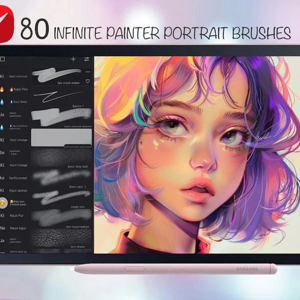 80 Portrait Brushes for Infinite Painter Etsy Canada