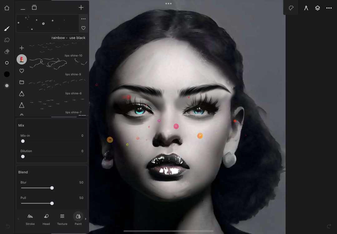 40 Makeup Stamps for Infinite Painter Etsy