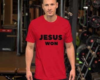 Camiseta Jesus Won (letras negras)