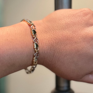Magnetic Heart Bracelet (gold and silver tone)