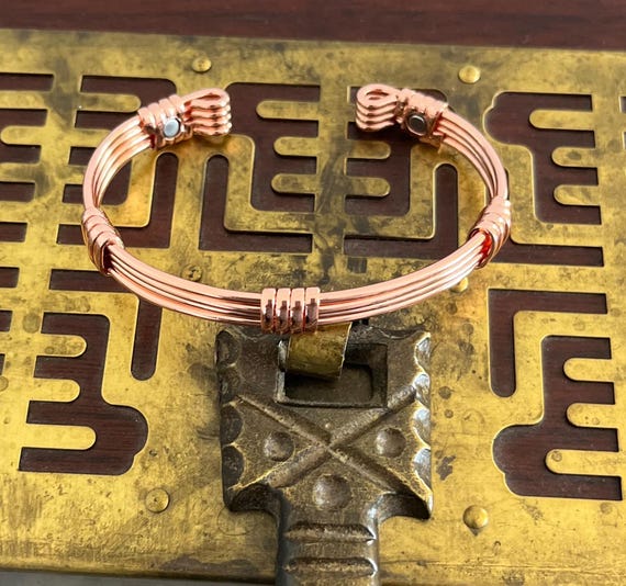 Braccialetto Magnetico In Rame Puro - Intrecciato Regolabile Unisex - Idea Regalo - Foto 4