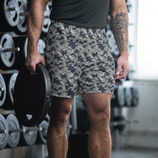 Russian Smk Melted Snow Camo Men’s Athletic Shorts