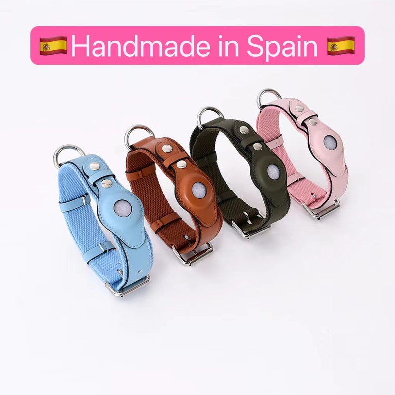 Leather Airtag Collar Airtag Dog Collar GPS Pet Tracker Etsy Ireland