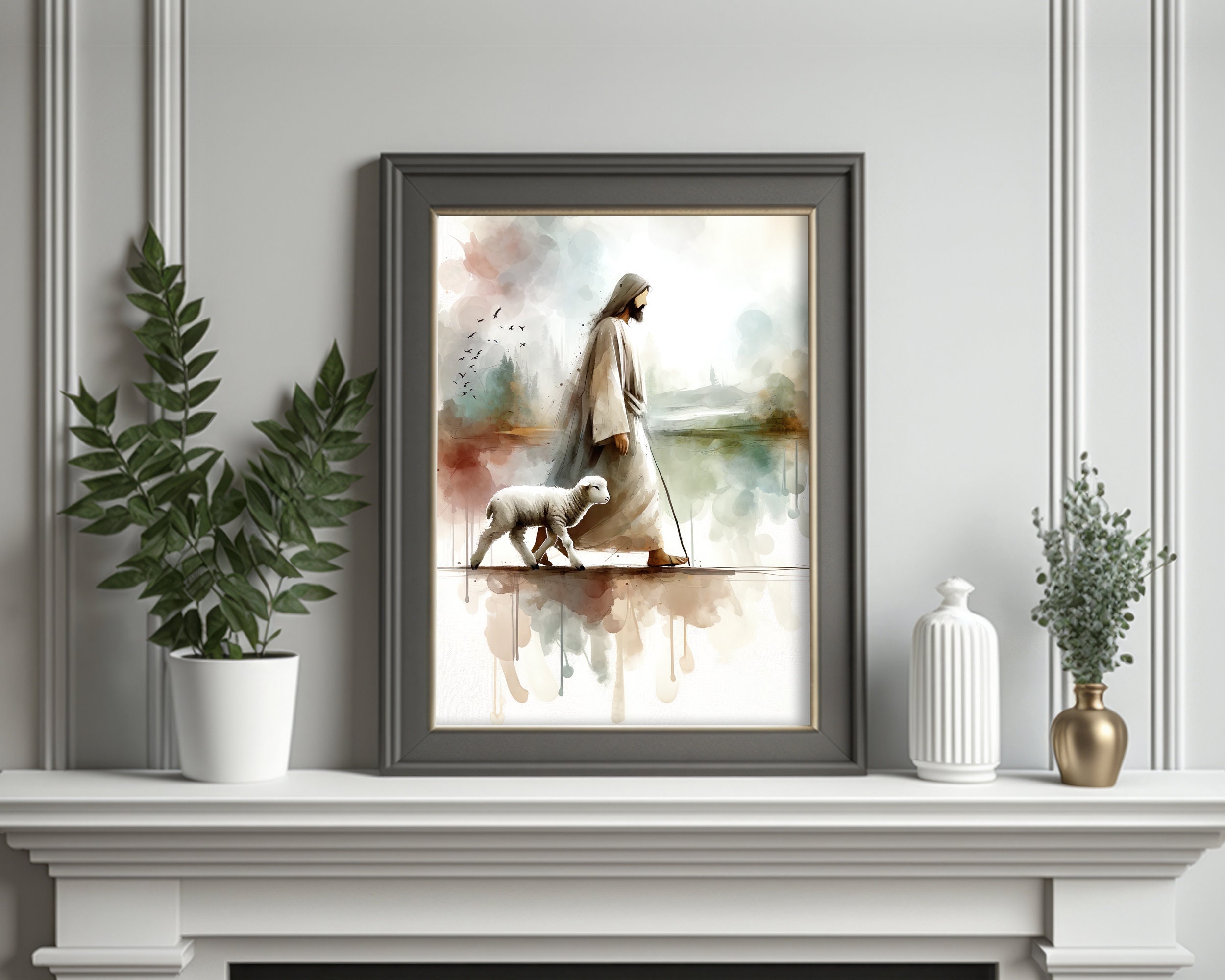 Parable of the Lost Sheep, Printable Download, Christian Wall Art, LDS ...