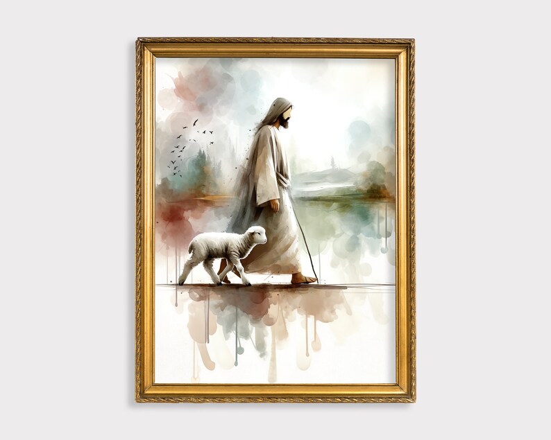 Parable of the Lost Sheep, Printable Download, Christian Wall Art, LDS ...