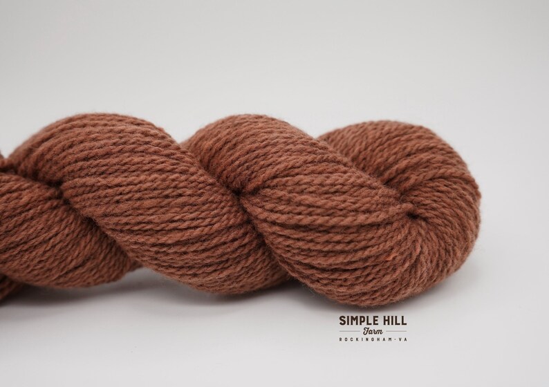 Naturally Dyed Merino Farm Flock Yarn Simple Hill Farm Clay Etsy
