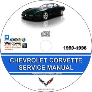 Chevrolet Corvette 1990 - 1996 Service Repair Manual on CD