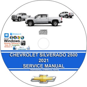 Chevrolet Silverado 2500 3500 2021 Factory Workshop Service Repair Manual on CD