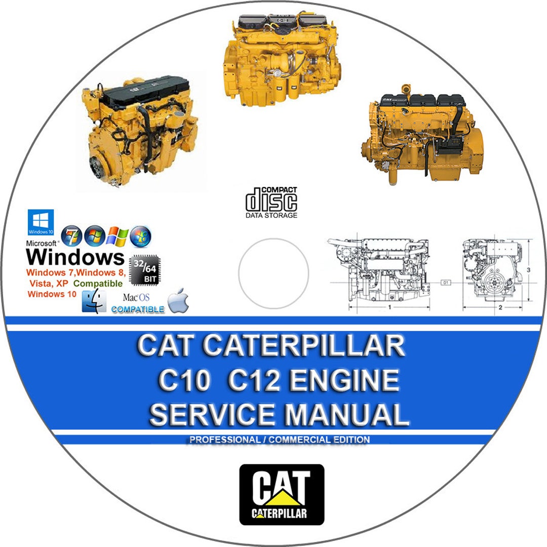 Cat Caterpillar C10 C12 C15 C16 C18 Engine Service Repair Manual on CD ...