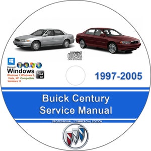 Buick Century 1997 1998 1999 2000 2001 2002 2003 2004 Factory Workshop Service Repair Manual on CD