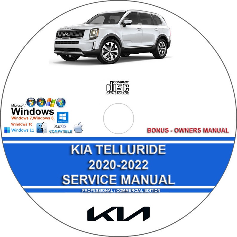 Kia Telluride 2020 2021 2022 Factory Service Repair Manual on CD Etsy