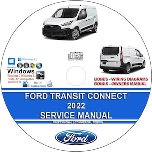 Ford Transit Connect 2022 Factory Workshop Service Repair Manual + Wiring Diagrams on CD