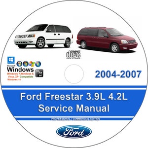 Ford Freestar 2004 2005 2006 2007 3.9L 4.2L Factory Workshop Service Repair Manual on CD