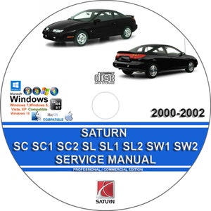 Saturn SC SC1 SC2 SL SL1 SL2 SW1 SW2 2000 2001 2002 Service Repair Manual on CD