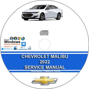 Chevrolet Malibu 2022 Factory Workshop Service Repair Manual on CD