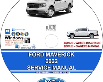 Ford Maverick 2022 Factory Workshop Service Repair Manual + Wiring Diagrams on CD