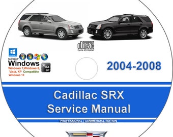 Cadillac SRX 2004 2005 2006 2007 2008 3.6L 4.6L Factory Workshop Service Repair Manual on CD