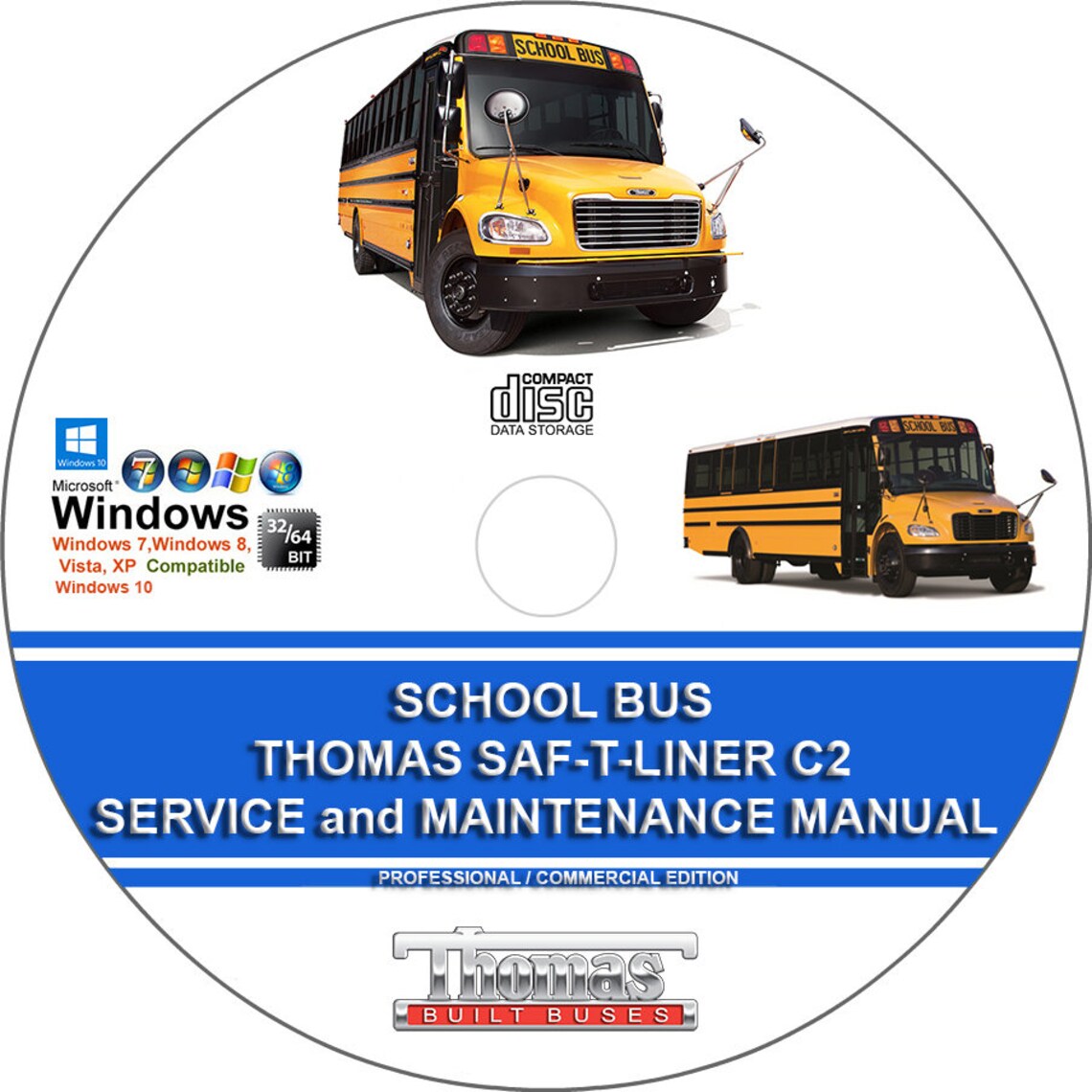 Manual Inbus Thomas Saf-t-liner C2 School Bus Workshop Repair Manual and Maintenance ...