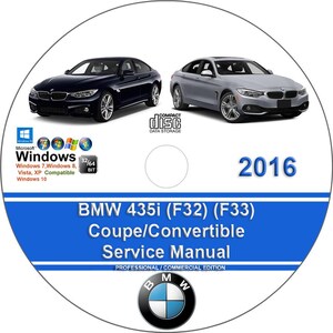 BMW 435i 2016 Coupe / Convertible Factory Workshop Service Repair Manual on CD