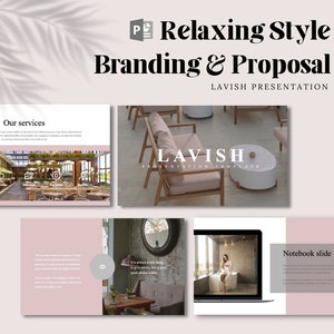 Modern Brush Pink Minimal Modern Clean Feminine Style Animated PowerPoint Template, Project Proposal, Presentation PPT