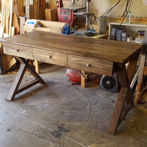 Farmhouse Desk / Solid Wood Desk / Computer Desk Etsy