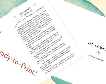 Mujercitas - Louisa May Alcott - Composición tipográfica para encuadernación - Lista para imprimir