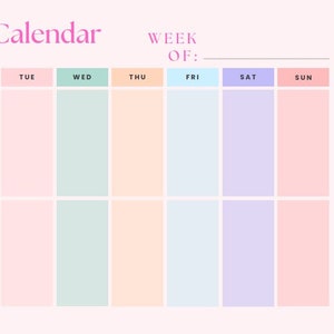 Weekly Planner Printable PDF, Weekly Agenda, Weekly Desk Planner ...