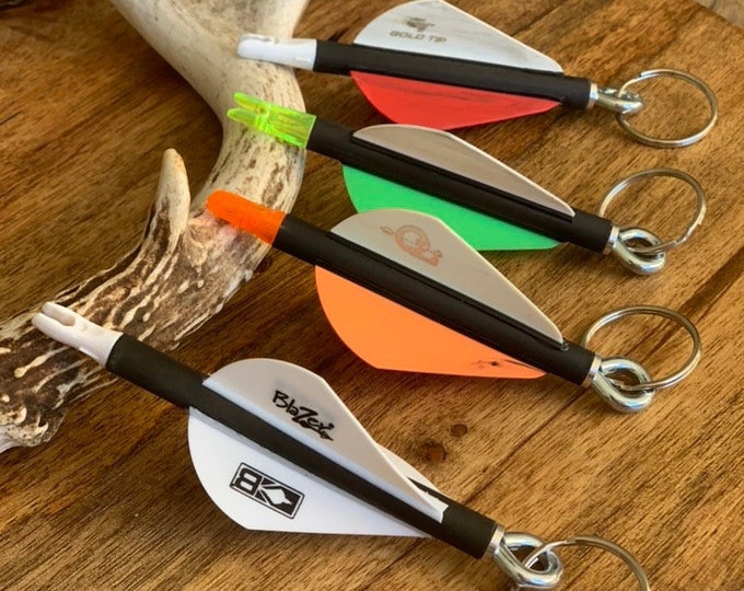 Authentic Archerringtm Keychain Handmade Arrow Fletching Archery