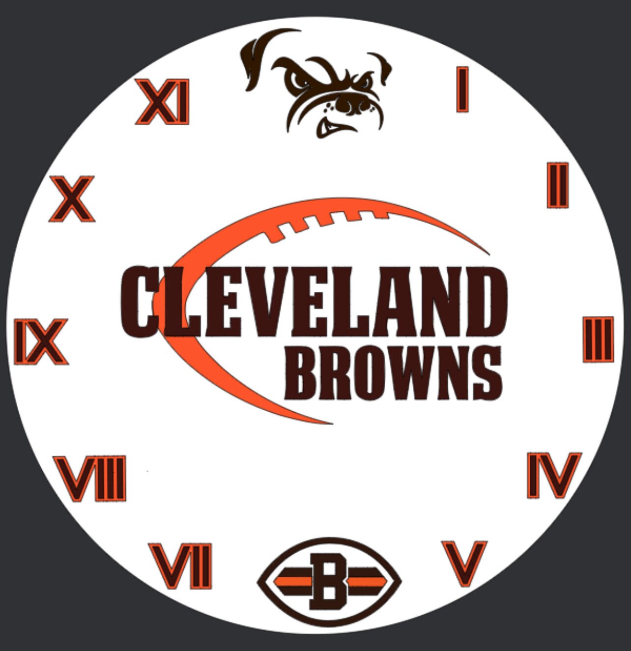 Cleveland Browns Hand Made Painted/viynl Clocks Etsy