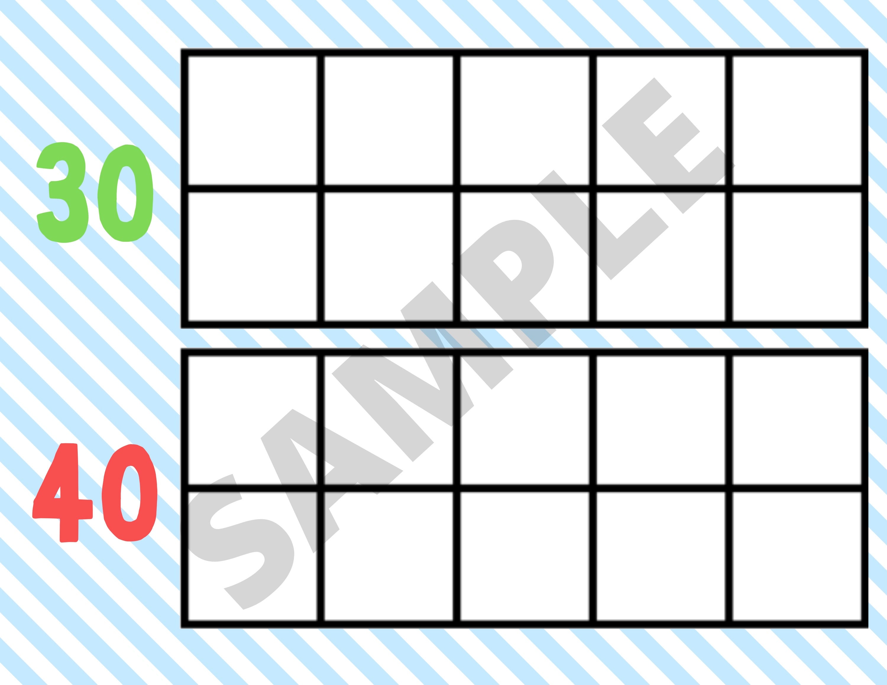 Days of School Tens Frames Poster Printable - Etsy