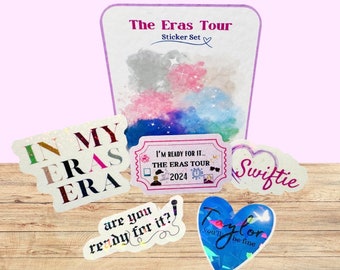 The Eras Tour Taylor Swift Inspired Sticker Pack - Are Your Ready For It - Eras Tour 2024 - Swiftie - Fan - Sparkly Stickers - Gift Idea