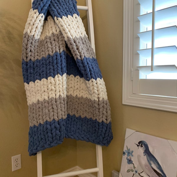 Valeria Light Blue Knitted Blanket main image 0