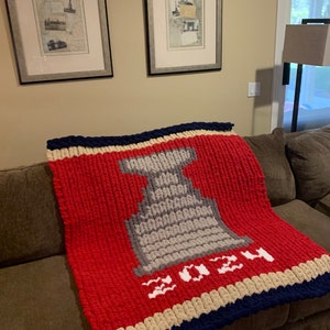 Florida Panthers Stanley cup with 2024 date blanket
