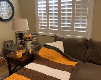 Manta de regazo de girasol con calabazas SET